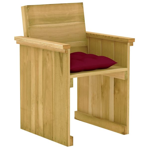 vidaXL 7d&iacute;ln&yacute; zahradn&iacute; j&iacute;deln&iacute; set s podu&scaron;kami impregnovan&aacute; borovice