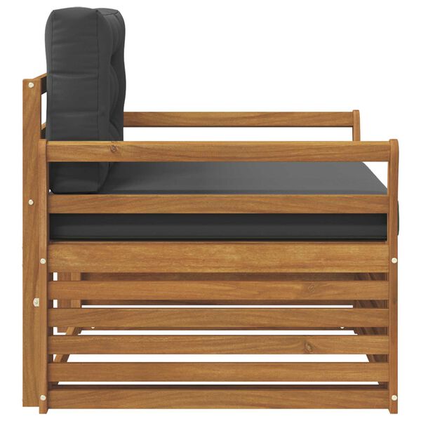 vidaXL Venkovn&iacute; pohovkov&aacute; souprava Masivn&iacute; ak&aacute;ciov&eacute; dřevo a polyester