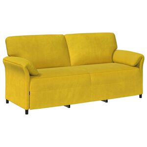 vidaXL 3-m&iacute;stn&eacute; sofa Žlut&aacute; 198 x 83 x 95 cm Samet