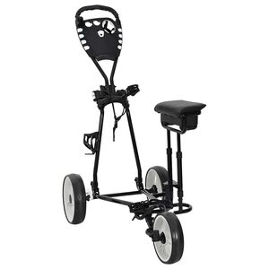 vidaXL Golfov&yacute; voz&iacute;k se sedadlem Čern&aacute; a b&iacute;l&aacute; Železo Skl&aacute;dac&iacute;