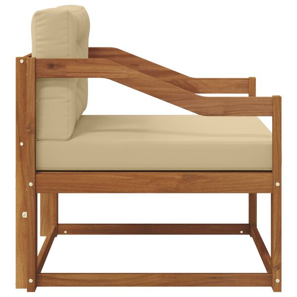 vidaXL Venkovn&iacute; středn&iacute; pohovka Masivn&iacute; ak&aacute;tov&eacute; dřevo Př&iacute;rodn&iacute;