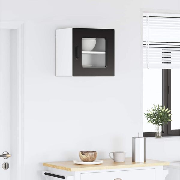 vidaXL Kuchyňsk&aacute; skř&iacute;ň Kalmar Čern&aacute; 40 x 31 x 40 cm kompozitn&iacute; dřevo