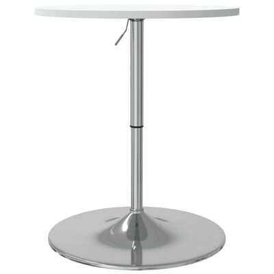 vidaXL Barový stůl bílý 60x60x90 cm kompozitní dřevo chromovaná ocel