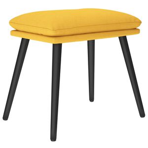 vidaXL Podnožka hořčicově žlut&aacute; 45 x 29,5 x 35 cm textil