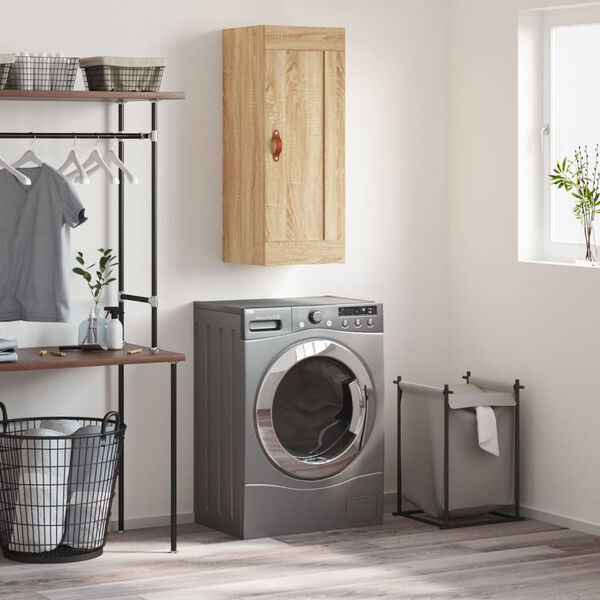 vidaXL N&aacute;stěnn&aacute; skř&iacute;ňka dub sonoma 34,5 x 34 x 90 cm kompozitn&iacute; dřevo