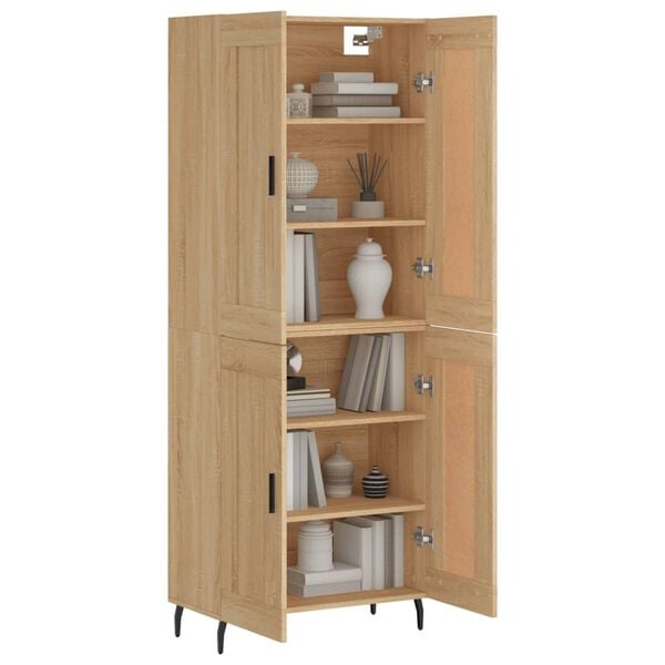 vidaXL Skříň highboard dub sonoma 69,5 x 34 x 180 cm kompozitní dřevo