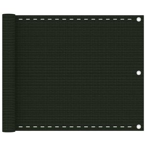 vidaXL Balkonov&aacute; z&aacute;stěna tmavě zelen&aacute; 75 x 300 cm HDPE