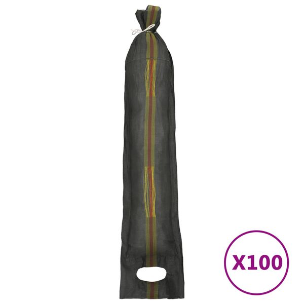 vidaXL Pytle na p&iacute;sek 100 ks tmavě zelen&eacute; 103 x 25 cm HDPE