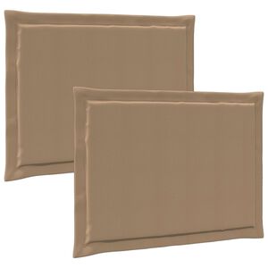 vidaXL Pol&scaron;t&aacute;ře na sedadla 2 ks Polyester Taupe 47 x 36 x 2 cm