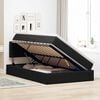 vidaXL Postel s &uacute;ložn&yacute;m prostorem a LED osvětlen&iacute;m Čern&aacute; 120 x 190 cm