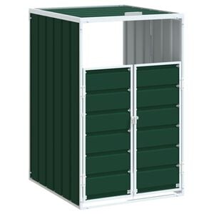 vidaXL Box na 1 popelnici zelen&yacute; 72 x 81 x 115 cm ocel
