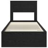 vidaXL R&aacute;m postele s čelo Čern&yacute; dub 90 x 200 cm kompozitn&iacute; dřevo