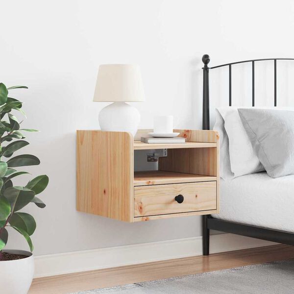 vidaXL Nočn&iacute; stolek Hněd&aacute; 38 x 36 x 29,5 cm Masivn&iacute; borovicov&eacute; dřevo