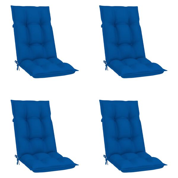 vidaXL Polohovac&iacute; zahradn&iacute; židle s podu&scaron;kami 4 ks masivn&iacute; teak