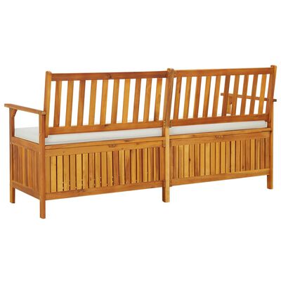 vidaXL Úložná lavice s poduškou 170 cm masivní akáciové dřevo