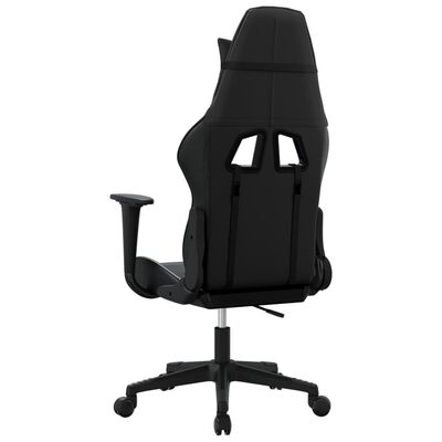 vidaXL Masážní herní židle černá umělá kůže