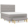 vidaXL Box spring postel s matrac&iacute; světle &scaron;ed&aacute; 140 x 190 cm textil