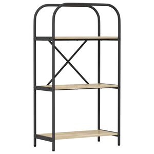 vidaXL Knihovna 3 &uacute;rovn&iacute; 60 x 30 x 109 cm Kompozitn&iacute; dřevo Sonoma dub