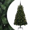 vidaXL Uměl&yacute; kloubov&yacute; v&aacute;nočn&iacute; stromeček s baňkami 150 cm 150 LED