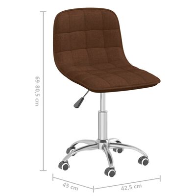 vidaXL Otočné jídelní židle 2 ks hnědé textil
