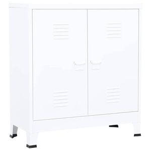 vidaXL Industri&aacute;ln&iacute; &uacute;ložn&aacute; skř&iacute;ň b&iacute;l&aacute; 90 x 40 x 100 cm ocel