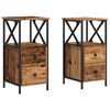 vidaXL Nočn&iacute; stolky 2 ks old wood 34 x 35,5 x 70 cm kompozitn&iacute; dřevo
