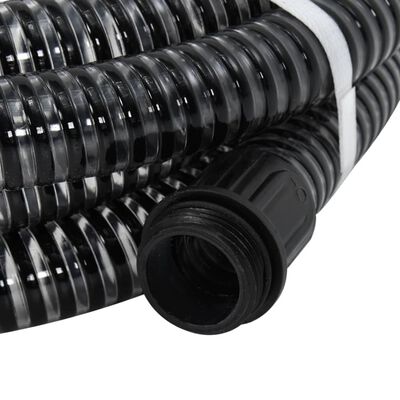 vidaXL Sací hadice s mosaznými konektory černá 1,1" 7 m PVC