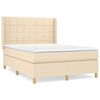 vidaXL Box spring postel s matrac&iacute; kr&eacute;mov&aacute; 140x190 cm textil