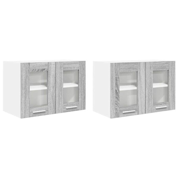 vidaXL Z&aacute;věsn&aacute; skř&iacute;ňka s &uacute;loži&scaron;těm 2 pcs &Scaron;ed&aacute; Sonoma 60 x 31 x 40 cm