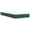 vidaXL Box spring postel s matrac&iacute; tmavě zelen&aacute; 90x200 cm samet