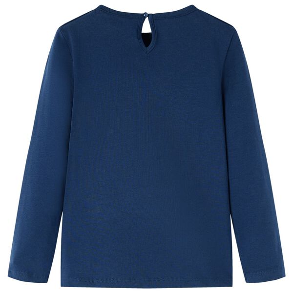 Dětské tričko s dlouhým rukávem námořnicky modré 92