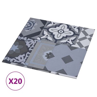 vidaXL Samolepicí podlahové desky 20 ks PVC 1,86 m² barevný vzor