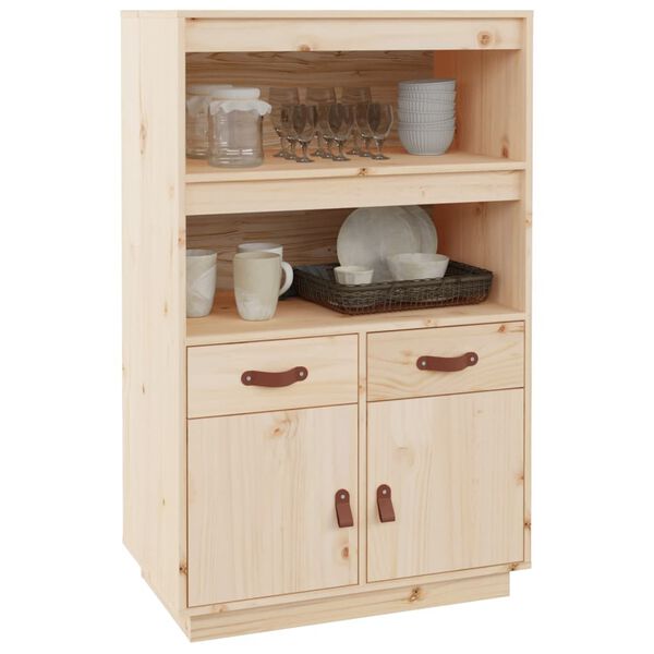 vidaXL Skříň highboard 67 x 40 x 108,5 cm masivní borové dřevo