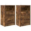 vidaXL Nočn&iacute; stolky se z&aacute;suvkou 2 pcs Kouřov&yacute; dub 40 x 30 x 467 cm