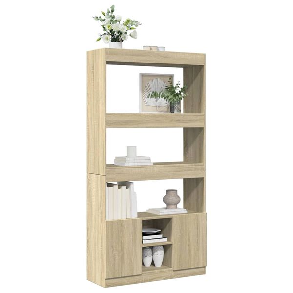 vidaXL Skříň highboard dub sonoma 92 x 33 x 180 cm kompozitní dřevo