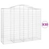 vidaXL Klenut&eacute; gabionov&eacute; ko&scaron;e 30ks 200x50x160/180cm pozinkovan&eacute; železo