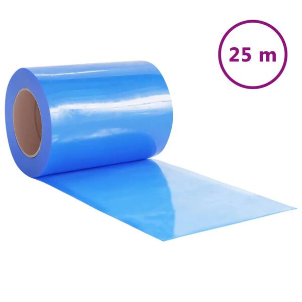 vidaXL Z&aacute;věs do dveř&iacute; modr&yacute; 300 mm x 2,6 mm 25 m PVC