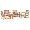vidaXL Sada zahradních pohovek 5 pcs Přírodní Pevné teakové dřevo