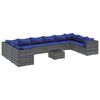 vidaXL 11d&iacute;ln&aacute; zahradn&iacute; sedac&iacute; souprava s podu&scaron;kami &scaron;ed&aacute; polyratan