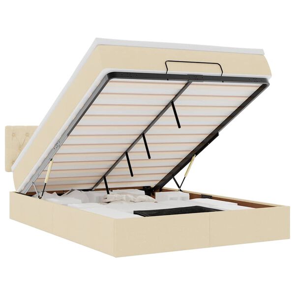 vidaXL Osmansk&yacute; postel s matrac&iacute; kr&eacute;mov&aacute; 140x190 cm textil