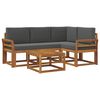 vidaXL Venkovn&iacute; pohovkov&aacute; souprava 5 pcs Přirozen&aacute; a Anthracitov&aacute;