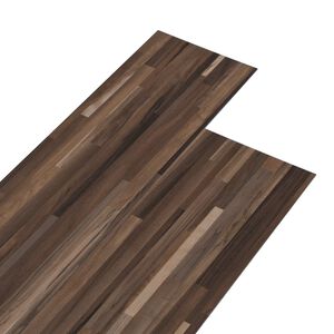 vidaXL Samolepic&iacute; PVC podlahov&aacute; prkna Pruhovan&aacute; hněd&aacute; 30,5 x 61 cm