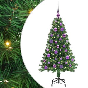 vidaXL Uměl&yacute; v&aacute;nočn&iacute; stromeček Zelen&aacute; 120 cm PVC, ocel a plast