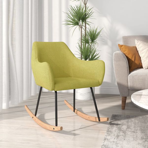 vidaXL Houpac&iacute; křeslo zelen&eacute; textil