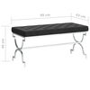 vidaXL Lavice 99 cm čern&aacute; samet a nerezov&aacute; ocel