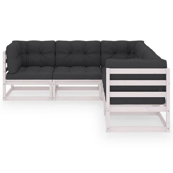 vidaXL 5d&iacute;ln&aacute; zahradn&iacute; sedac&iacute; souprava s podu&scaron;kami masivn&iacute; borovice