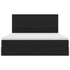 vidaXL Postel s &uacute;ložn&yacute;m prostorem a LED osvětlen&iacute;m Čern&aacute; 160 x 200 cm