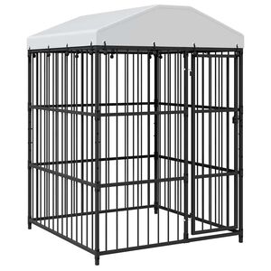 vidaXL Venkovn&iacute; ps&iacute; kotec se střechou 150 x 150 x 210 cm