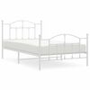vidaXL Kovov&yacute; r&aacute;m postele s hlavov&yacute;m a nožn&iacute;m čelem b&iacute;l&yacute; 100 x 200 cm