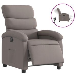 vidaXL Elektrick&eacute; polohovac&iacute; křeslo taupe textil